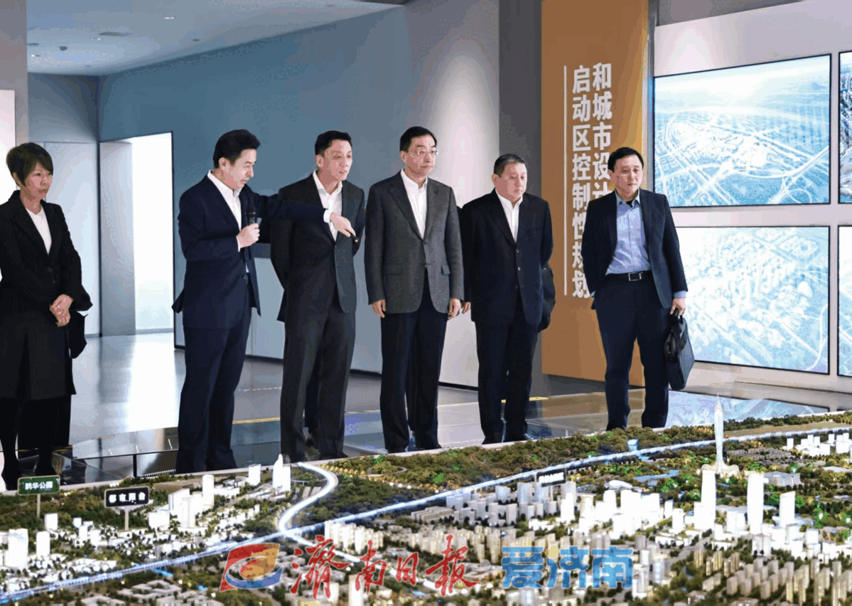 新加坡交通部代部长兼财政部高级政务部长萧振祥在济南起步区考察 刘强会见